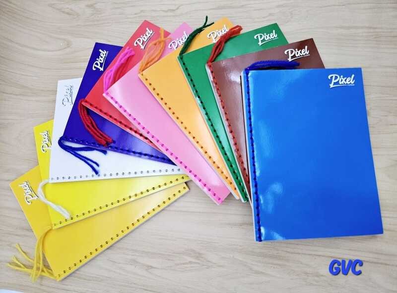 Pixel Notes Notebook With Yarn - Plain Color Cover, 80 Leaves Lyt 6d1 ...