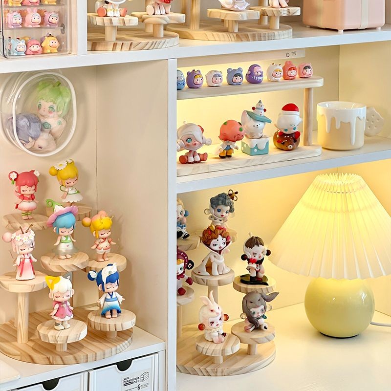 Wooden Blind Box Display Rack Figure Storage Rack Step-standing Brand ...