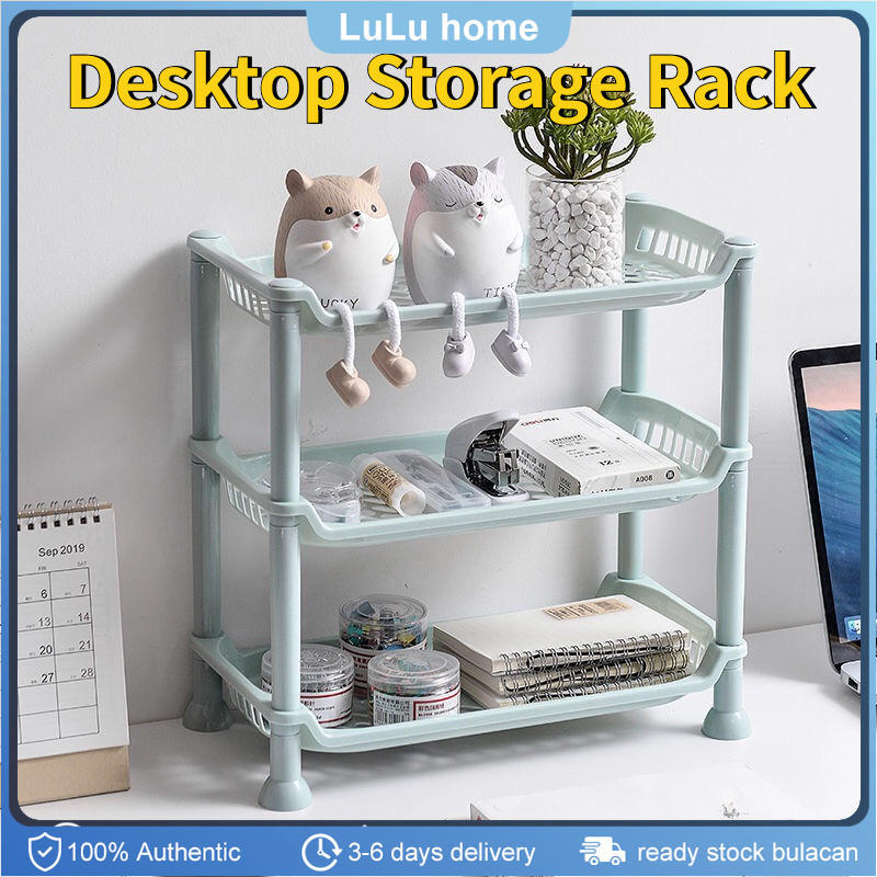3 Layers Simple Folding Desktop Storage Rack Shelf Table Organizer ...