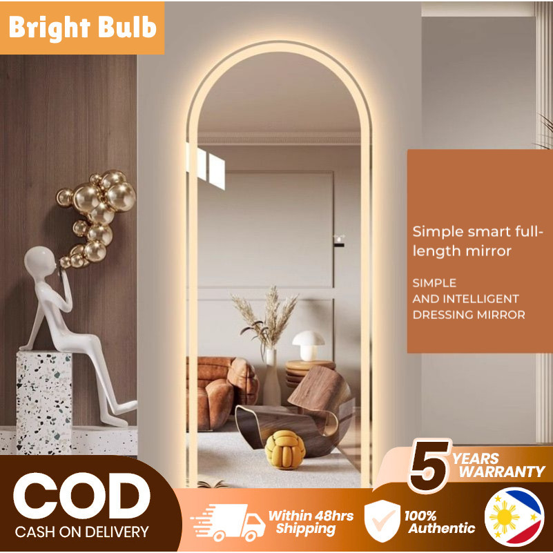 Arched LED Full-Length 50*150cm Mirror With Light Adjust 3Color Wavy ...