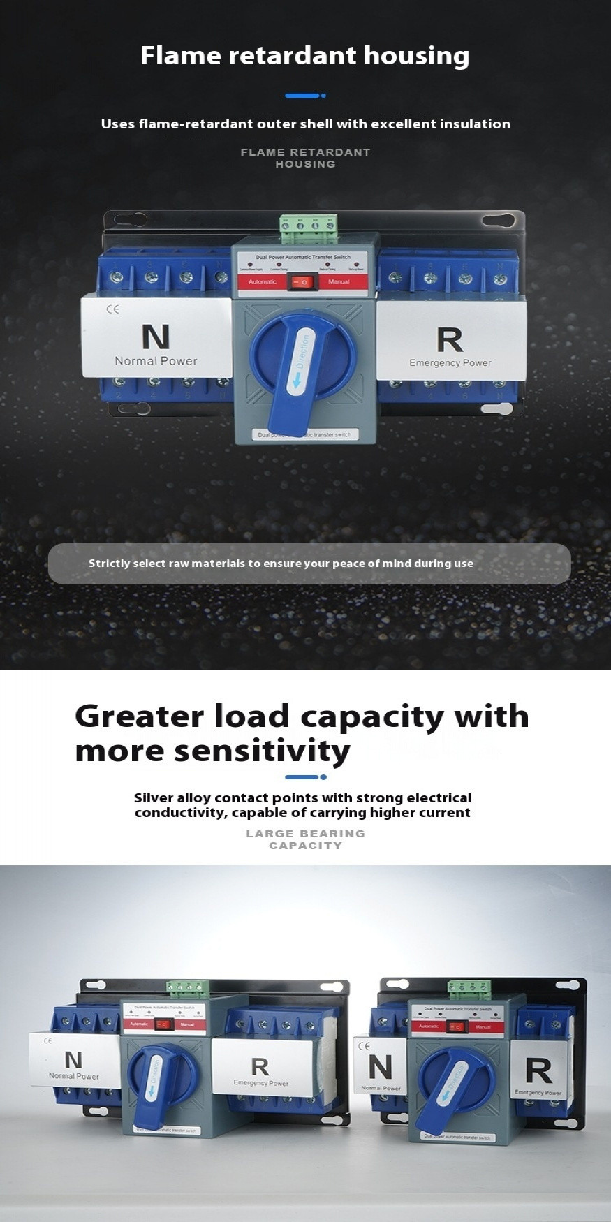 【Stock In Manila】YCQ3B-63 2P/4P 63A ATS Dual Power Automatic Transfer ...