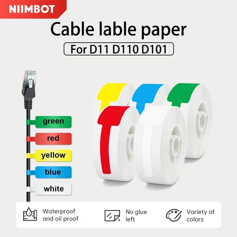 Niimbot Cable Label D11/D110/D101 Paper Data Line Identification Fiber ...