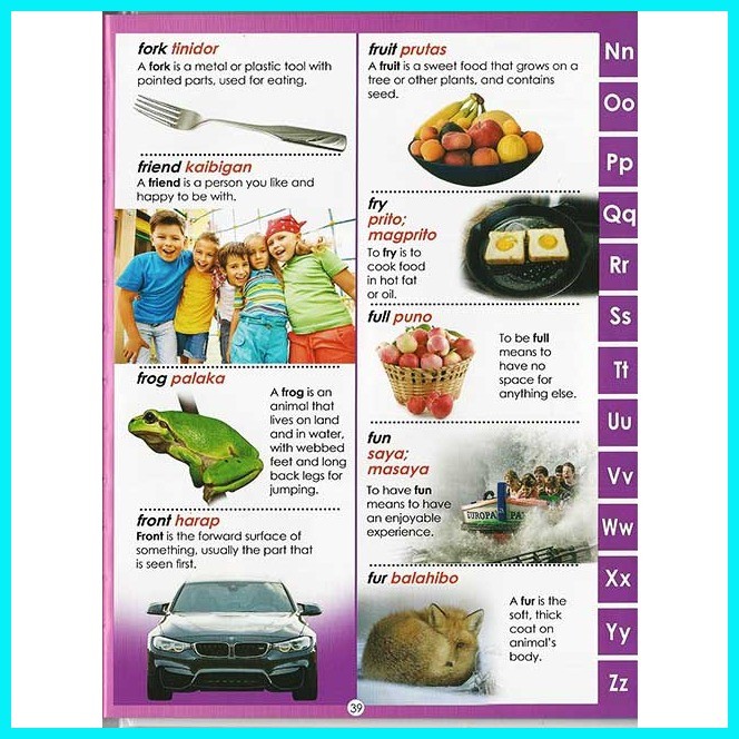 SMART KIDS MY FIRST PICTURE DICTIONARY (ENGLISH/ FILIPINO) | Shopee ...