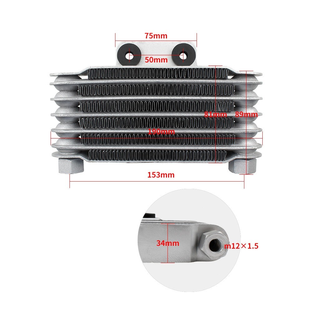 RAIDER 150 Oil Cooler 5& 6 & 8 Rows Motorcycle Engine Radiator For Dirt ...