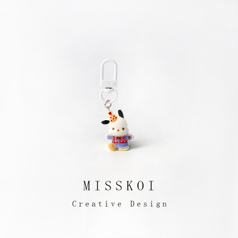 MISSKOI New Cartoon Circus Little Gull Keychain Cute Animal Pacha Dog ...