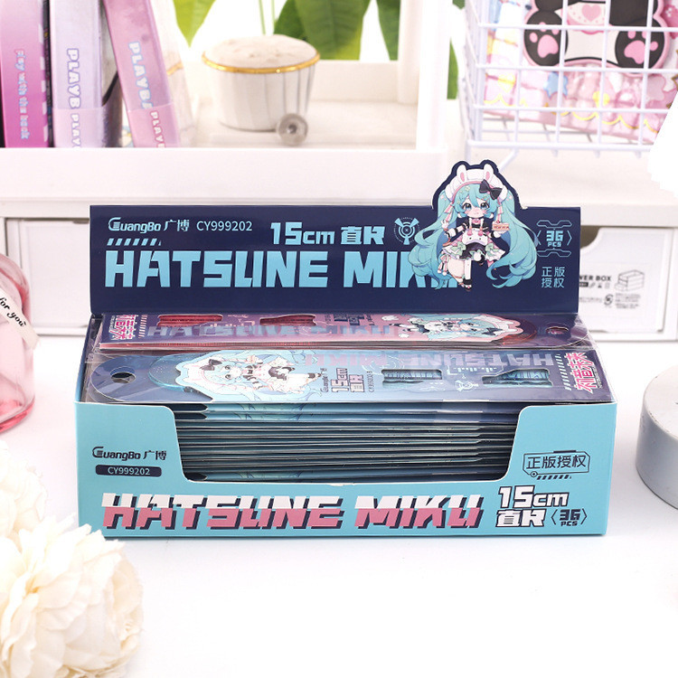 1pcs Guangbo × Hatsune Miku Co Branded Series 15cm Ruler Anime Cartoon