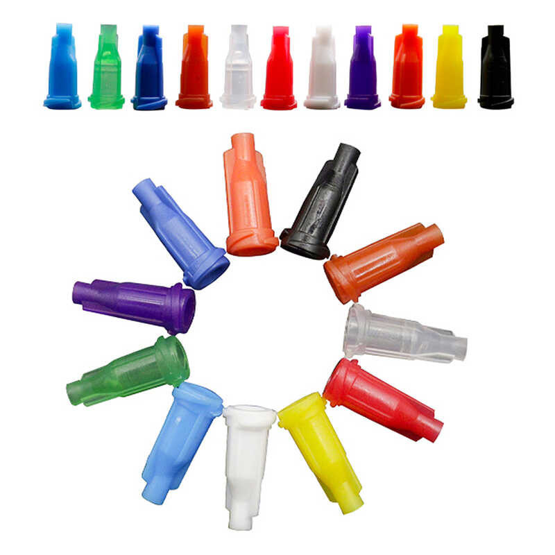 100Pcs Head Multi Color Spiral Mouth Dispenser Needle Sealing Plug ...