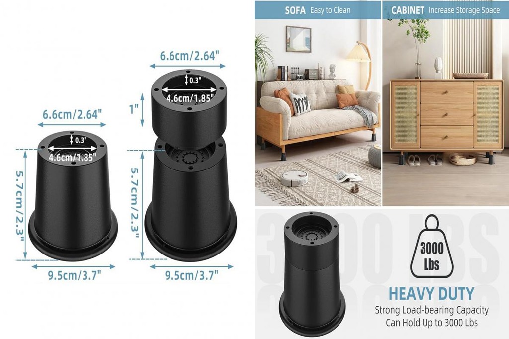Bed Frame Height Adjusters Adjustable Bed Risers Adjustable Round Bed ...