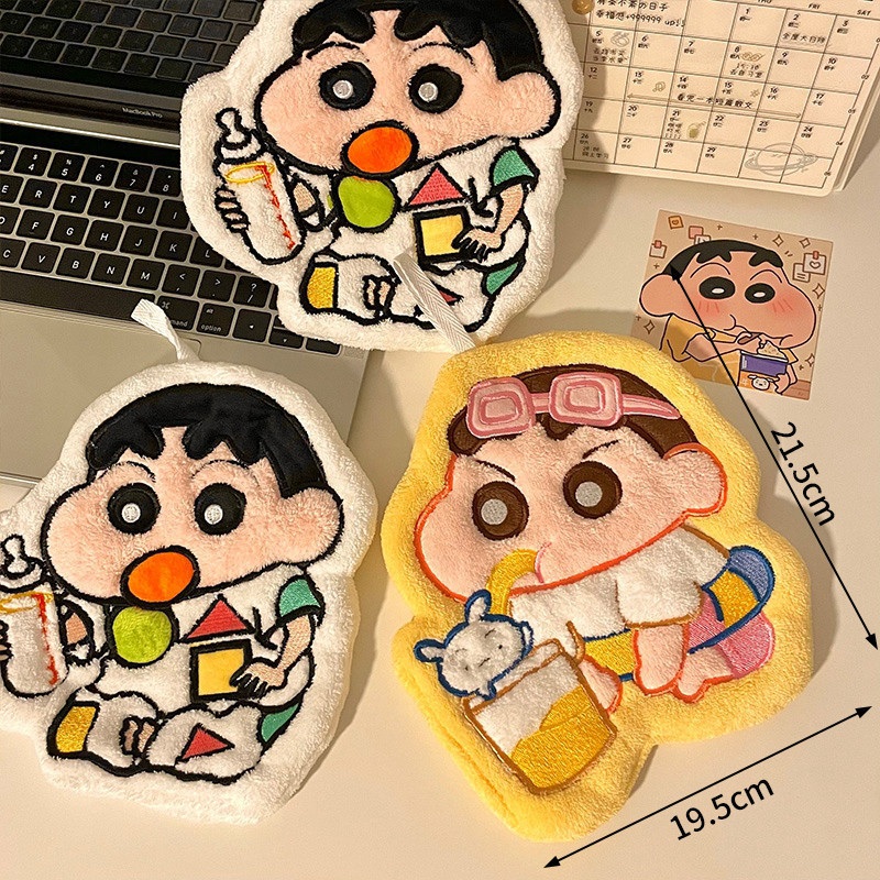 Crayon Shin Chan Hand Towels Cute Butter Bear Washrag Bathroom Hanging ...