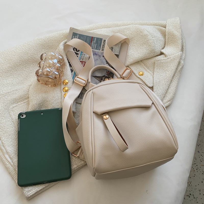 IELGY Soft Leather Ladies Backpack Fashion Art Travel Small Backpack ...