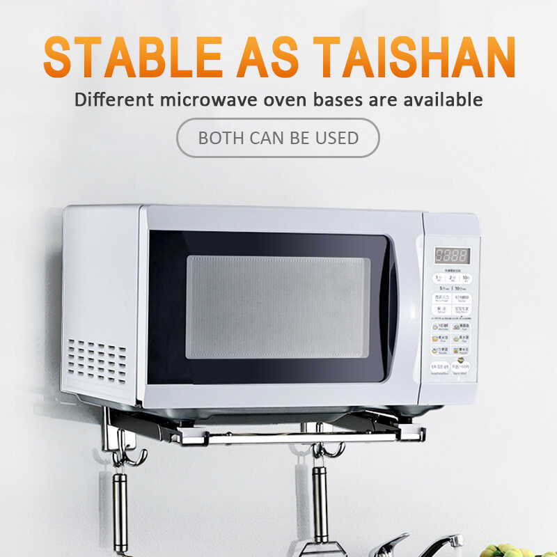 Stainless Steel Microwave Foldable Oven Shelf Rack Support Frame ...