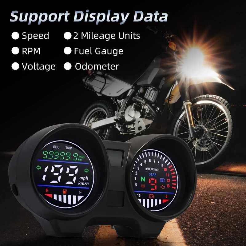 ZXH Bagong Speedometer Instruments Digital Led Panel RPM Speed Gauge ...
