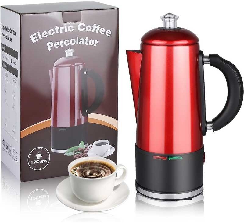 electric coffee WerkWeit percolator 12 cups stainless steel percolator ...