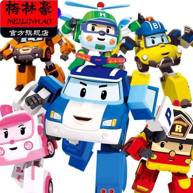 Official Police Car Toy Transforming Robot Roy Fire Truck Ambulance ...