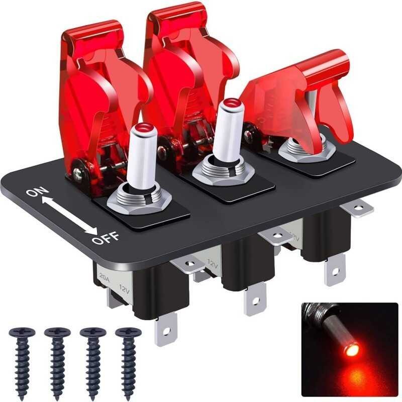 Panel Switch Toggle Switch with LED Light Yacht Racing Car Modification ...