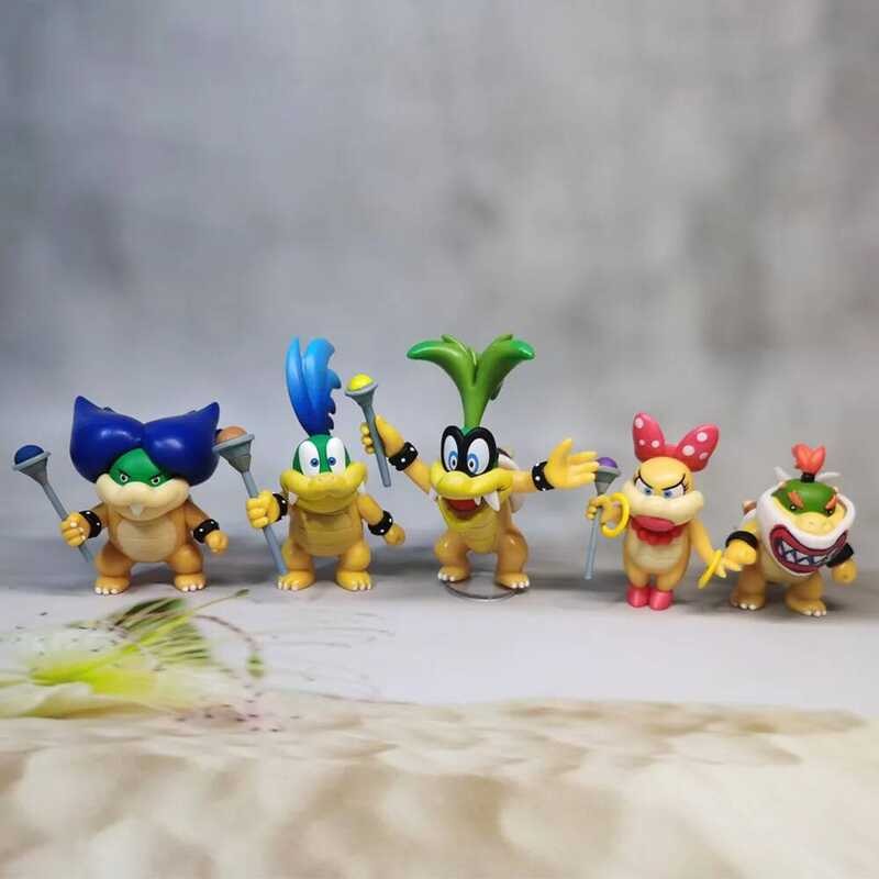 JAKKS Super Bros Koopa Action Figure Toys Cute Koopalings Morto Wendy ...