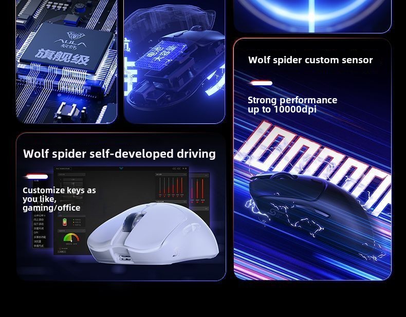 AULA SC580SE Wireless E-sports Game Mouse Bluetooth Three-mode ...
