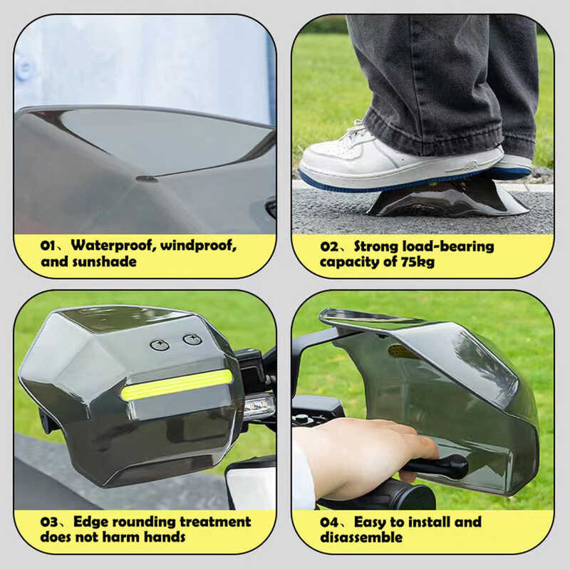 BH 1 Pair Handle Protector Shield Windproof Motorcycle Hand Guard ...