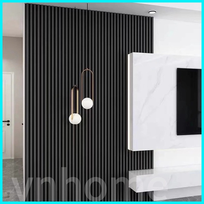 WPC Fluted Wall Panel Sticker Waterproof Grille Design Ecological Board ...