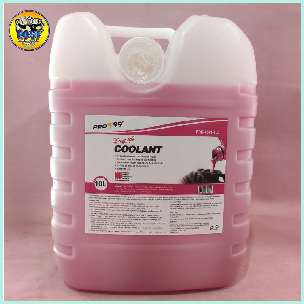 PRO99 PINK 10L COOLANT READY TO USE RADIATOR COOLANT | Shopee Philippines