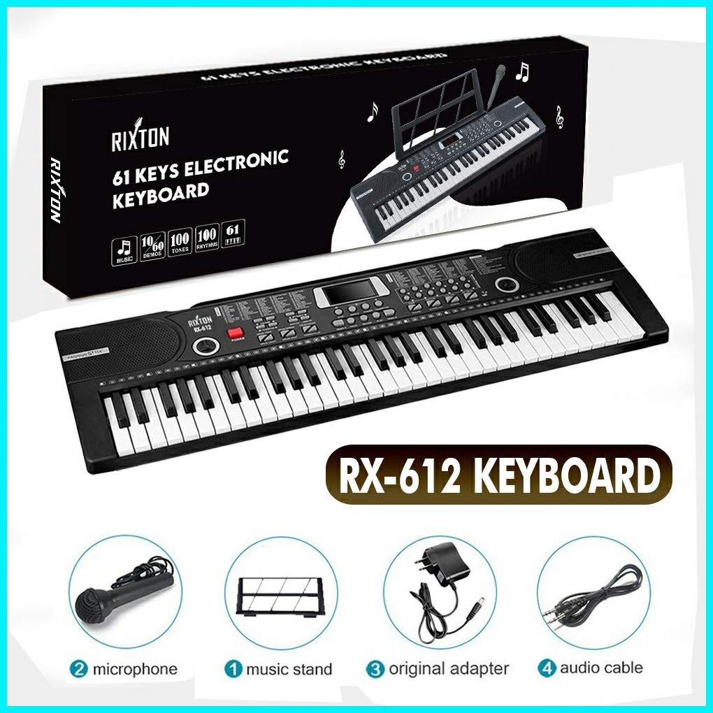 RIXTON 61-Key Digital Electric Piano Keyboard Portable Electronic ...