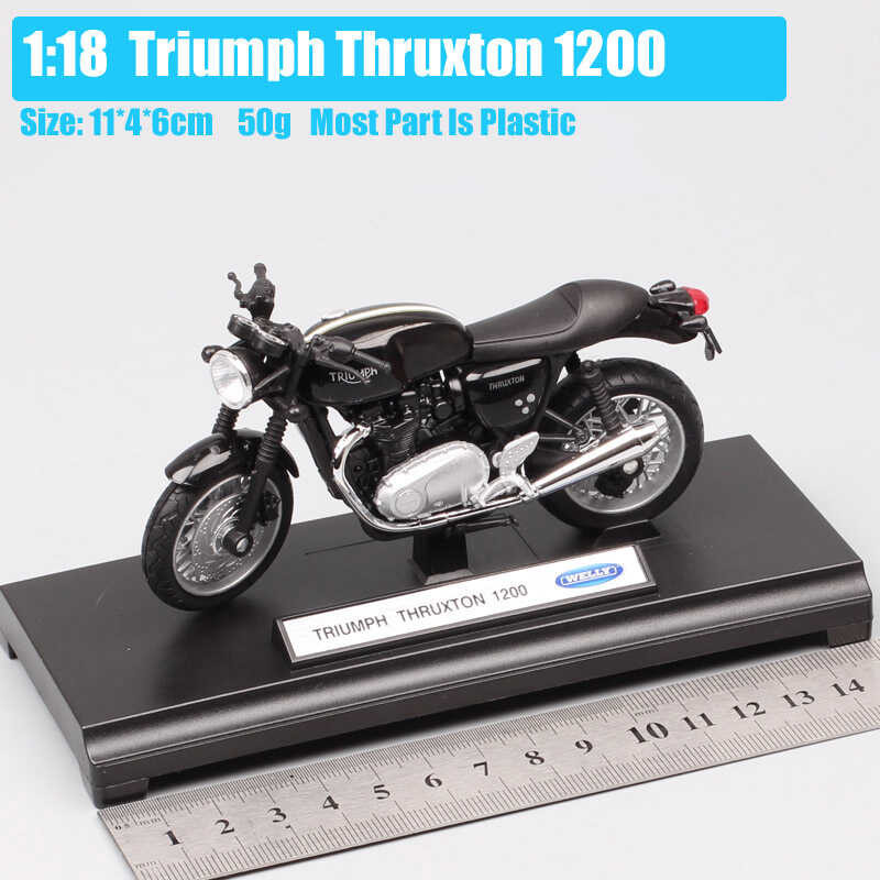 1/18 Scale Welly Triumph Thruxton 1200 Retro Cafe Racer Model Diecast ...