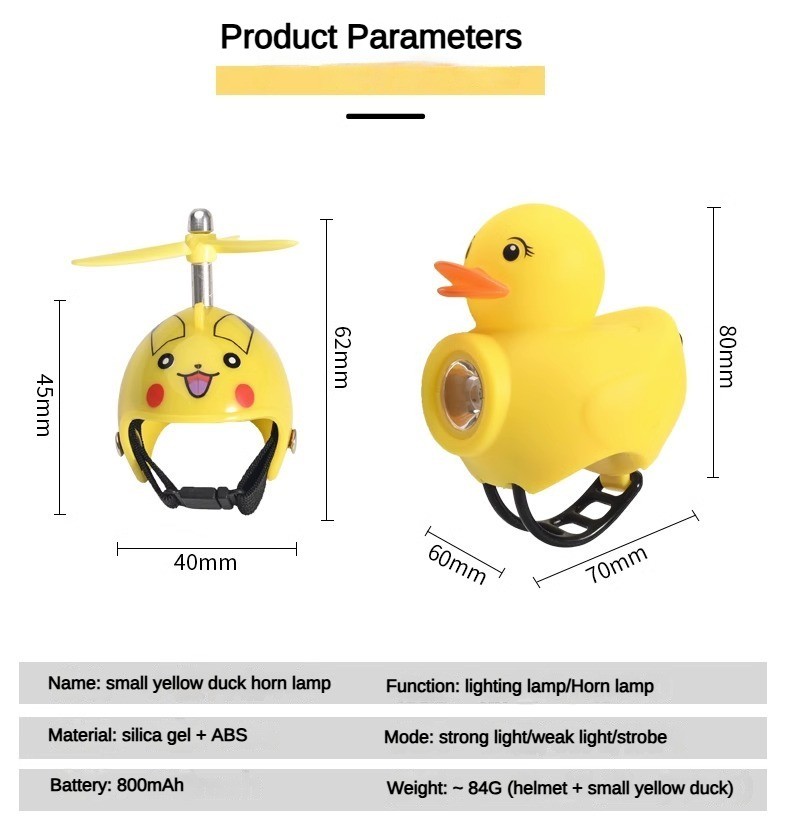 Bicycle Light Night Riding Children Broken Wind Duck Small Duck Horn
