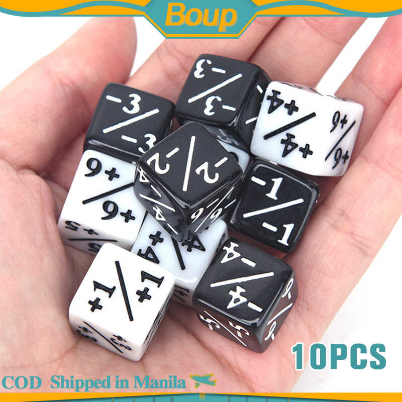 10Pcs Counters Token Loyalty Plus (+) / Minus (-) Six Sided Counter ...