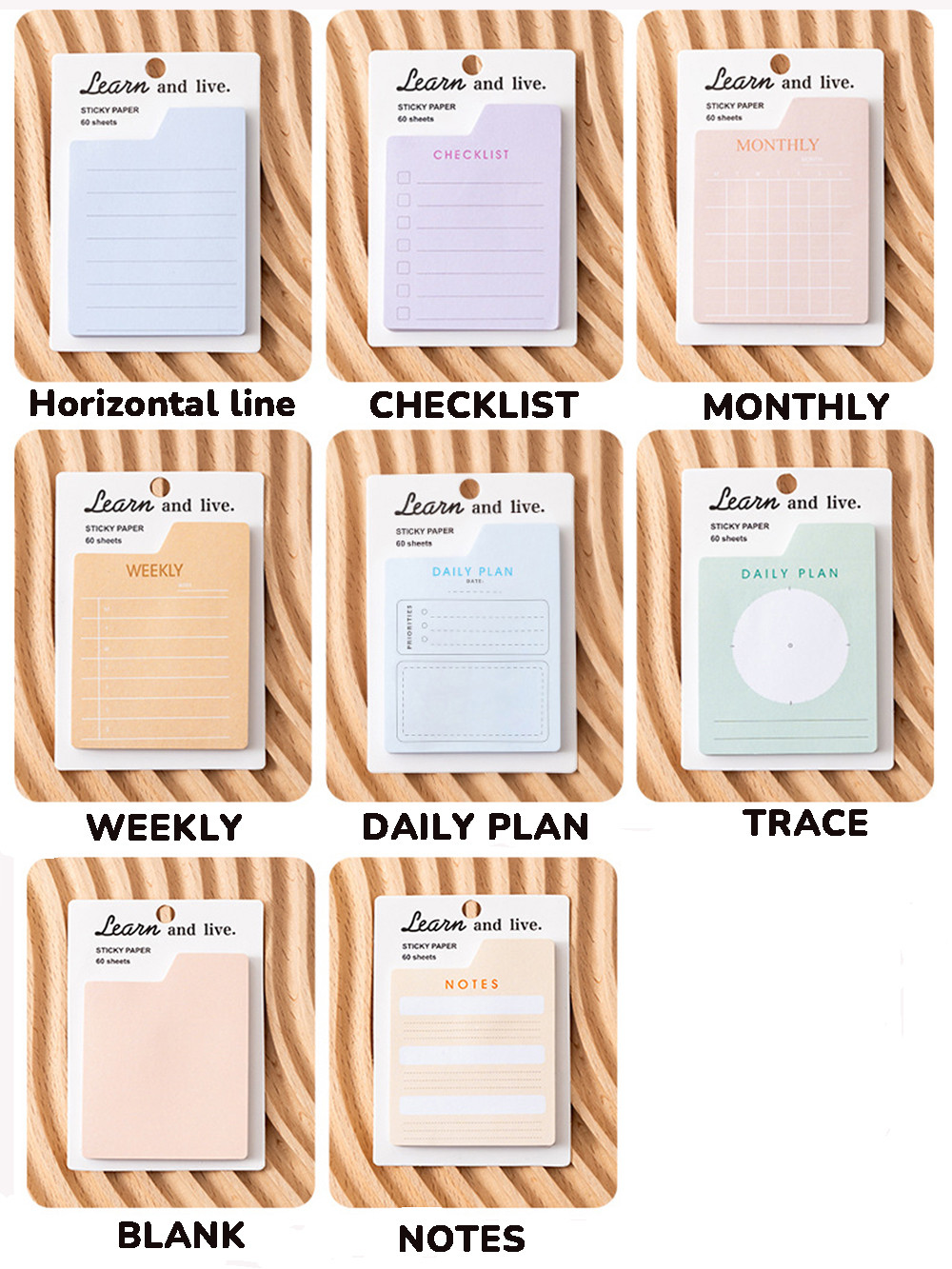 60 Sheets Multifunctional Sticky Notes Notepad Memo To Do List Planner ...