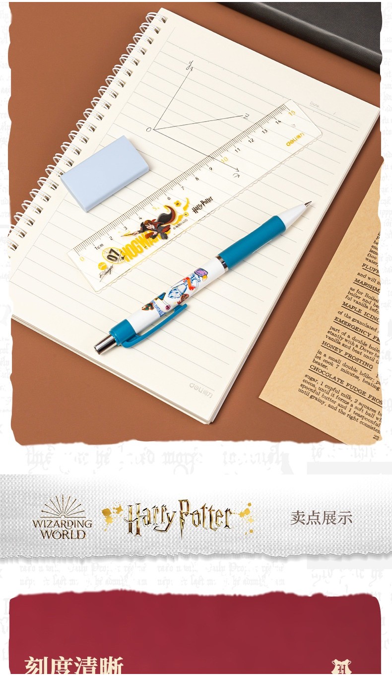 1pcs Deli Harry Potter Co Branded 15cm Wave Pattern Ruler Student ...