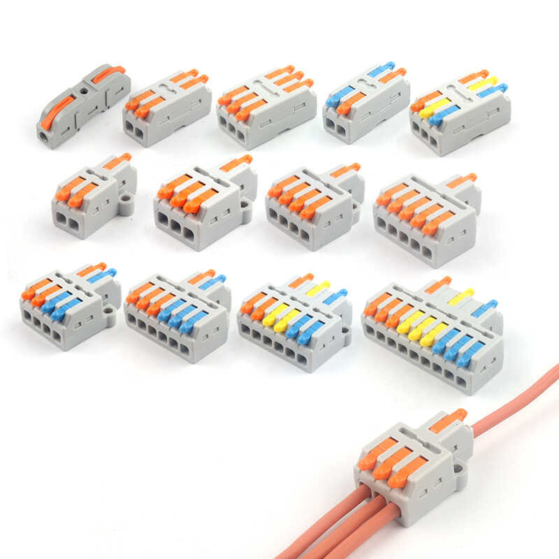 Mini Quick Wire Conductor Connector Universal Compact 2/3 Pin Splicing ...