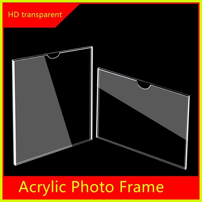 FSF A4 A5 Clear Acrylic Wall Frame Paper Holder Poster Photo Display ...