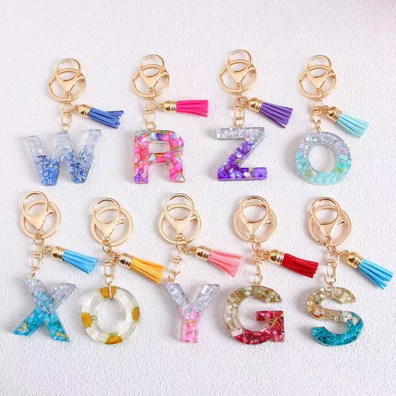 Letter Keychain Set/Kit (Letter Mold+Keychain Set) Resin Keychain DIY ...