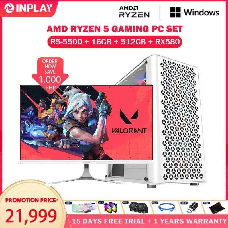 AMD RYZEN 5 5500 GAMING PC With Rx580 8Gb Graphics Card Ddr4 16Gb Ram ...
