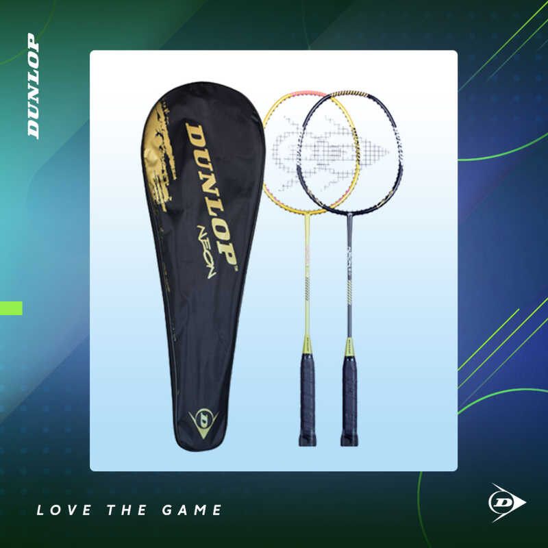 Dunlop Badminton Racket Neon 2.0 Set G1 HD ( Matte) 01B 0E 6C 21 ...