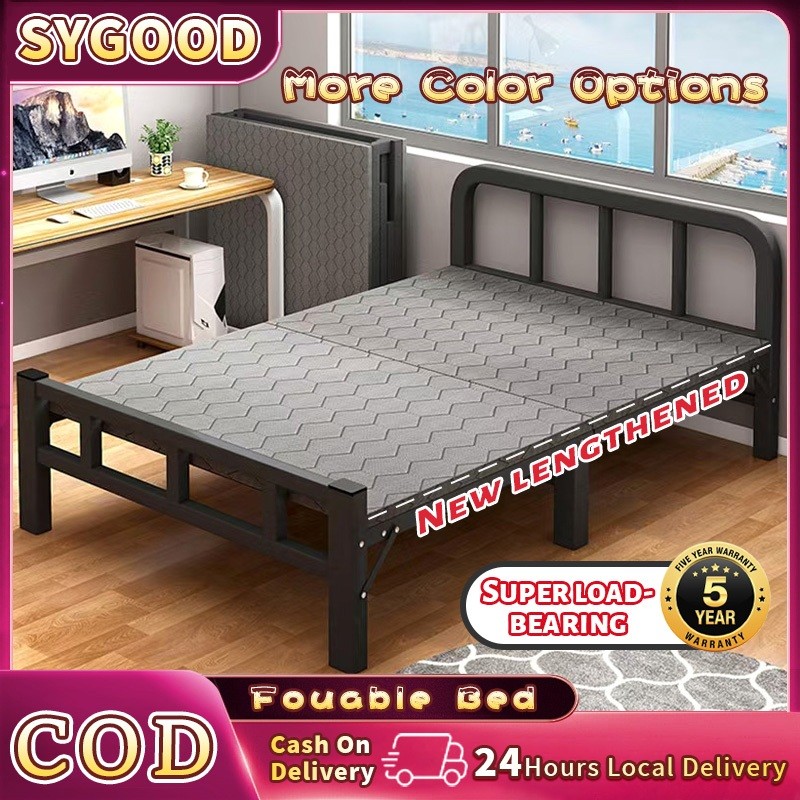 [COD]Metal Foldable Bed Double/Single Folding Bed Metal Foldable Bed ...