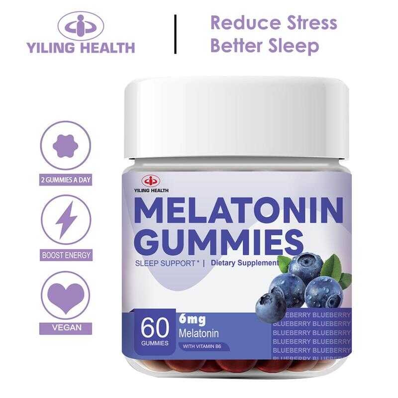 Yiling Melatonin Gummies 3Mg For Sleep Aid Relax And Anti Anxiety 60S ...