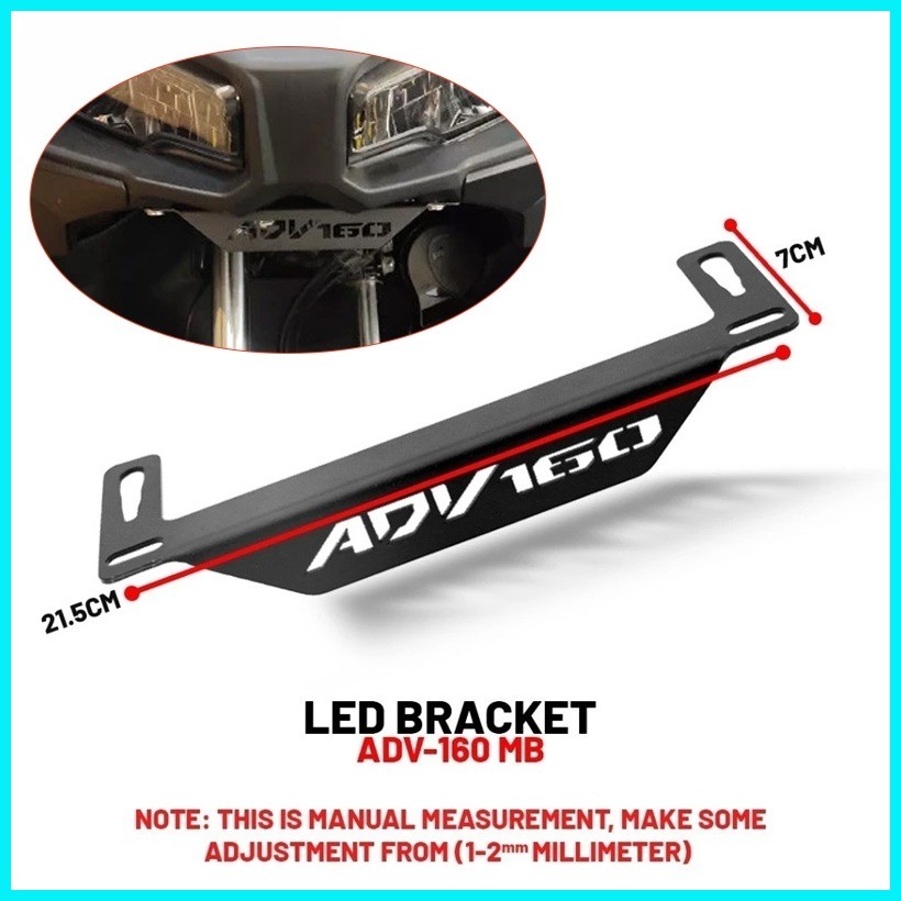 ADV 160 LED BRACKET MATTE BLACK MINI DRIVING LIGHT SUPPORT BRACKET FOR ...
