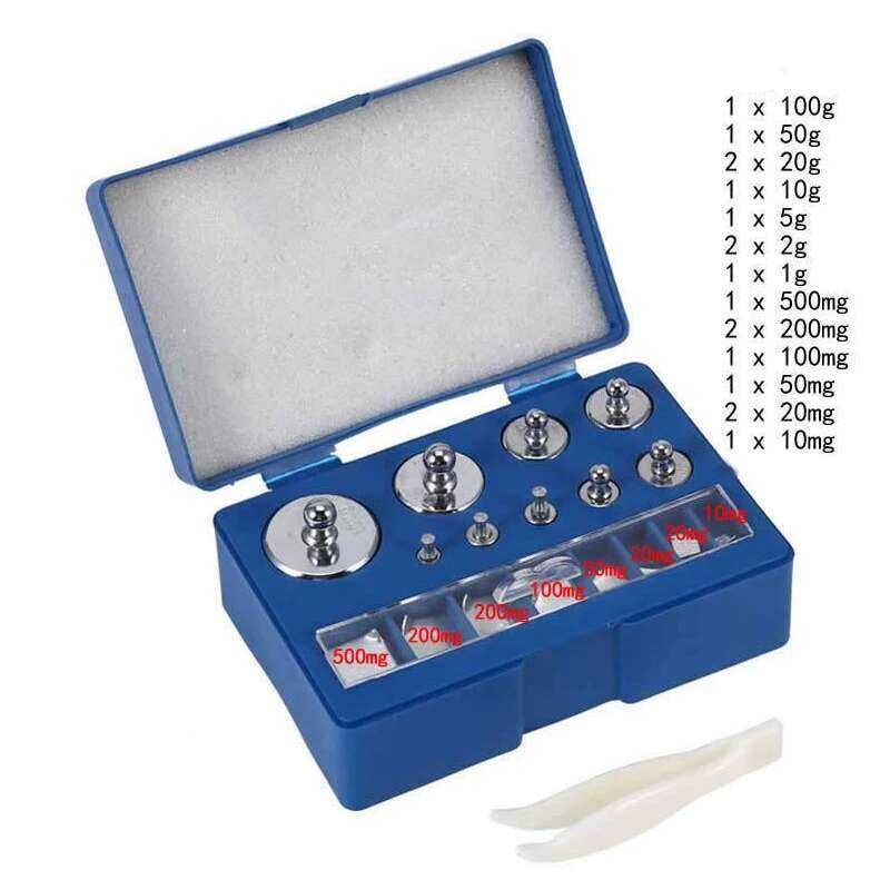 Kit De Poids D'étalonnage En Acier De Précision - 17 Pièces De 10mg à 100g - Pour Balances Et Pèse-lettres