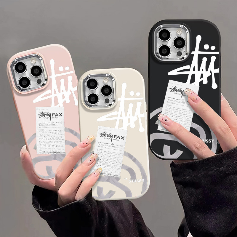 Stussy Label Pattern IPhone Case 11 14 15 13 12 Pro Max XR XSMAX 7 8