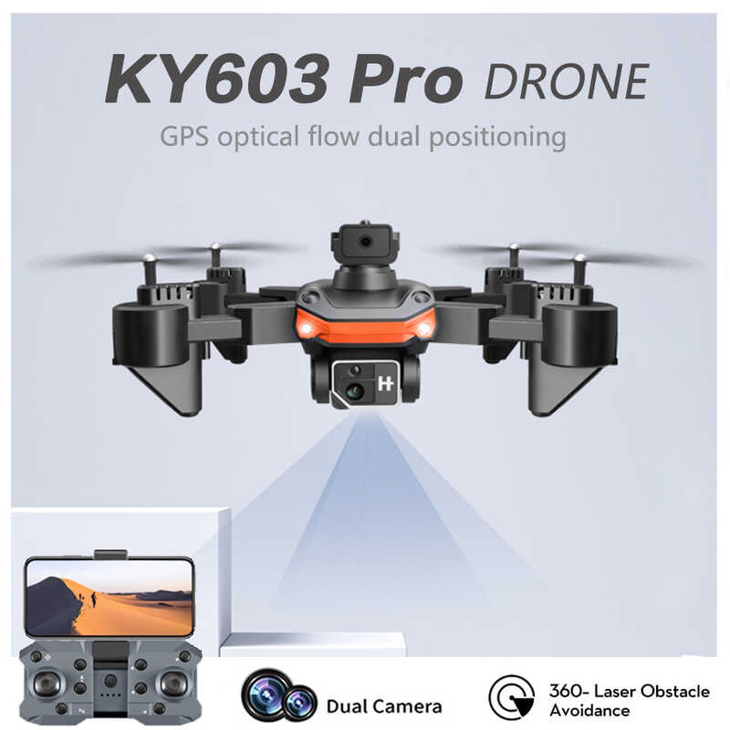 Ky603 Drone ☍ 5G FPV 360° Laser Obstacle Avoidance Brushless Motor ...