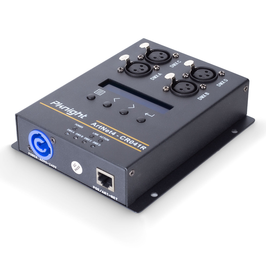 Bi-direction ArtNet DMX 2048 Ethernet Lighting Controller Interface，4 ...