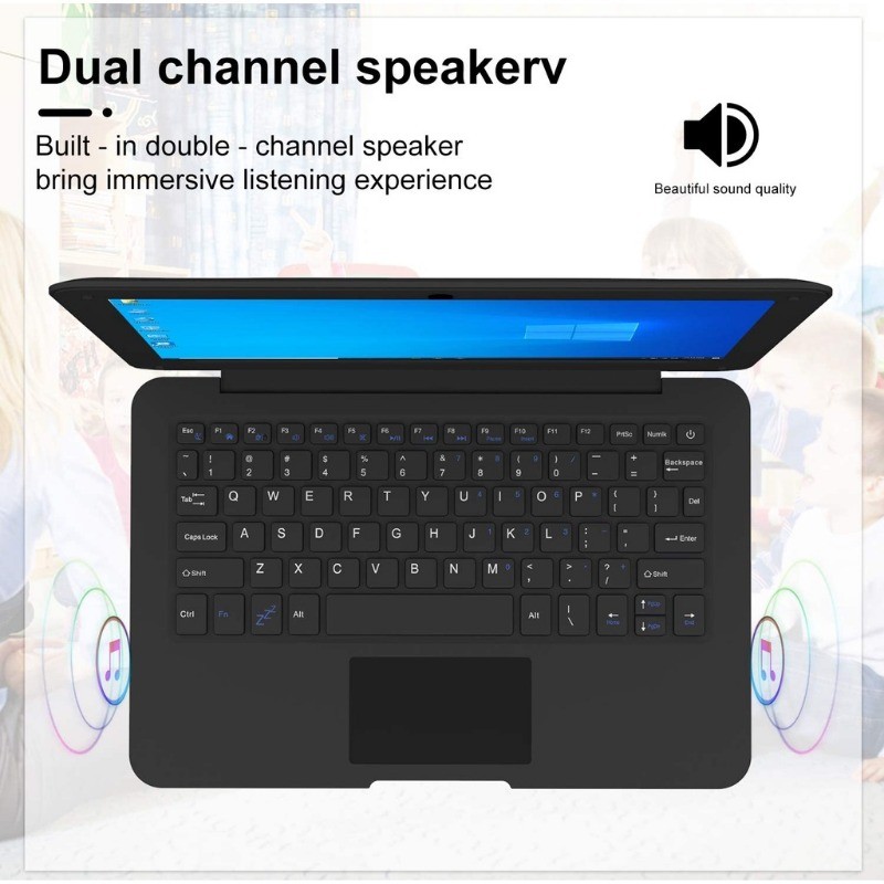 10.1 Inch Computer Laptop Windows 10 OS Preinstalled Quad Core 6GB+64GB ...