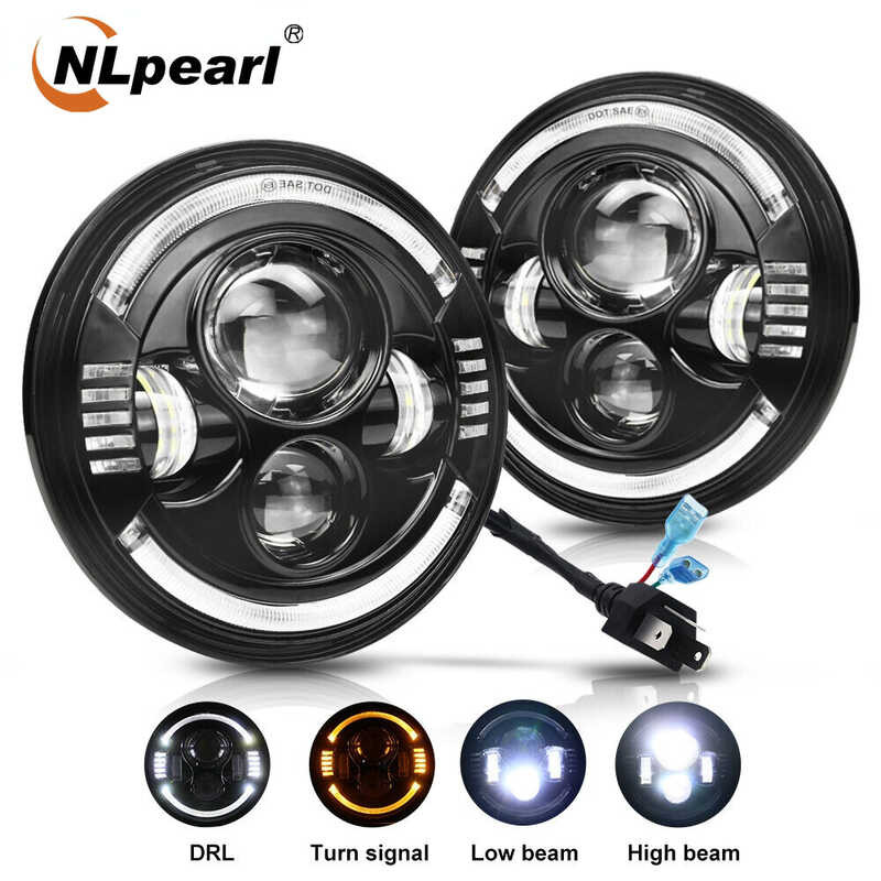 7Inch 々 Nlpearl Headlights Filed 4X4 12V 24V For Jeep Wrangler JK Off