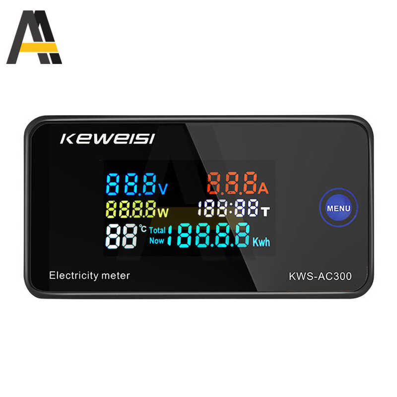 KWSAC300 Digital Voltmeter 50300V Voltage 6 in 1 Energy Meter LED AC