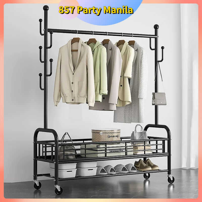 Stand Alone Metal Clothing Removable Mesh Basket Clothes Hanging Rack ...