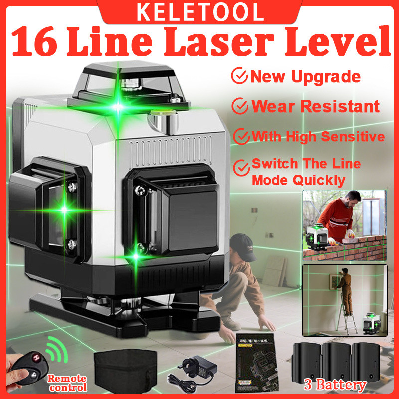 16 Lines Green Light Laser Level Self Leveling Tool