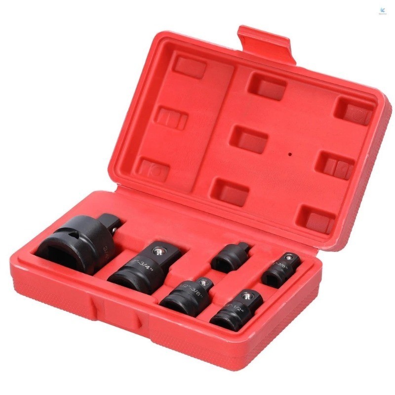 6PCS Impact Reducer & Sleeve Adapter Socket Wrench 1/4 1/2 3/8 3/4 ...