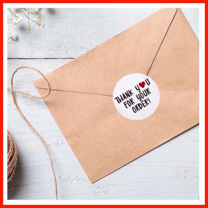 ⇧ — ╯ 500pcs Thank You For your Order Sticker Label Adhesive Sticker ...