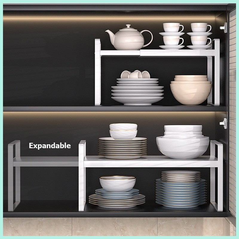 Kitchen Microwave Rack Expandable Microwave Shelving Telescopic Shelf ...